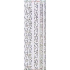 Stickers lace border happy holidays