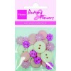 Buttons & Flowers Pink